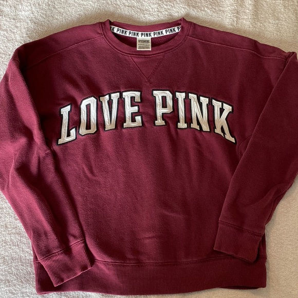 PINK Victoria's Secret | Tops | Love Pink Crewneck Sweatshirt | Poshmark